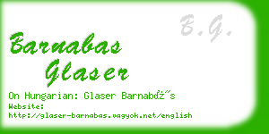 barnabas glaser business card